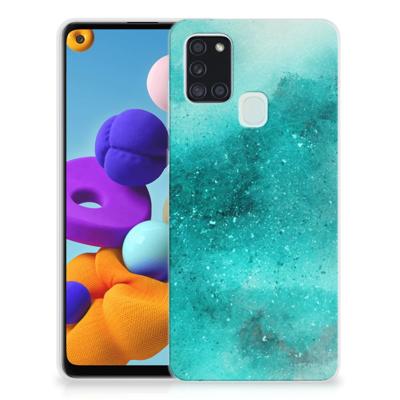 Smartphone hoesje Samsung Galaxy A21s Painting Blue