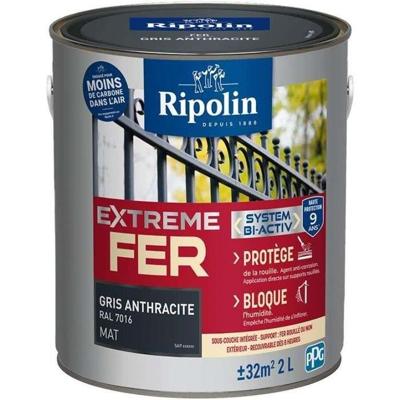 IJzerverf - RIPOLIN - 395988 - Antracietgrijs - Mat - 2 L