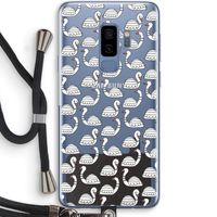 Zwanen: Samsung Galaxy S9 Plus Transparant Hoesje met koord