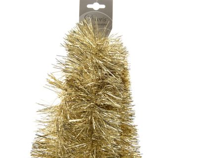 Lametta Slinger guirlande glans 100mmx2.7m licht goud - Ksd