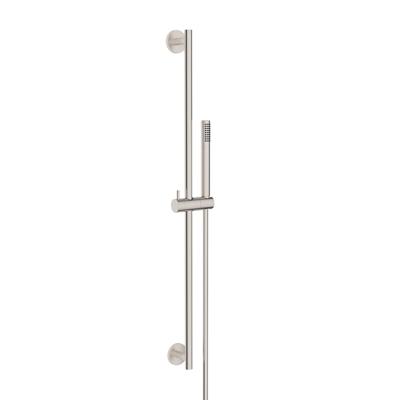 Glijstang set Wiesbaden UniMatch | 75 cm | Incl.Handdouche en Doucheslang | Messing | Rond | Geborsteld staal