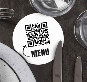 QR-code restaurant menu sticker