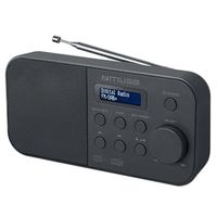 Muse M-109 DB DAB+/FM draagbare radio & dubbel alarm - zwart - thumbnail