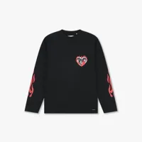 Croyez Heart On Fire Longsleeve T-Shirt Heren Zwart - Maat M - Kleur: Zwart | Soccerfanshop