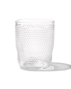 HEMA Waterglas Bergen Bolletjes Reliëf 270ml (transparant)