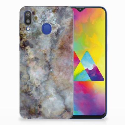 Samsung Galaxy M20 (Power) | TPU | Siliconen hoesje | Marmer Grijs