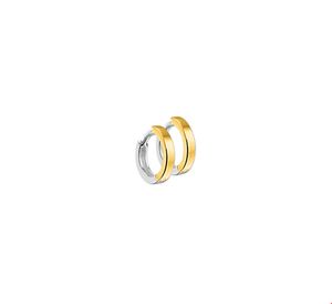 TFT Klapcreolen 1,5 Mm Vlak Bicolor Goud Glanzend
