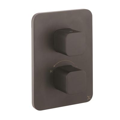 Crosswater Atoll Thermostatische Crossbox - inbouw - met afbouwdeel - 2 functies - zwart mat ATCB1500LBPM/CROSSBOX