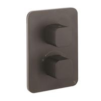 Crosswater Atoll Thermostatische Crossbox - inbouw - met afbouwdeel - 2 functies - zwart mat ATCB1500LBPM/CROSSBOX