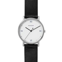 Horlogeband Skagen SKW6412 Leder Zwart 20mm