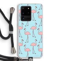 Anything Flamingoes: Samsung Galaxy S20 Ultra Transparant Hoesje met koord