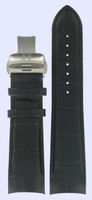 Horlogeband Tissot T0356171605100A / T035-6171605100A / T600028581 Croco leder Zwart 23mm