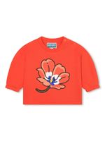 Kenzo Kids sweat à fleurs - Orange - thumbnail