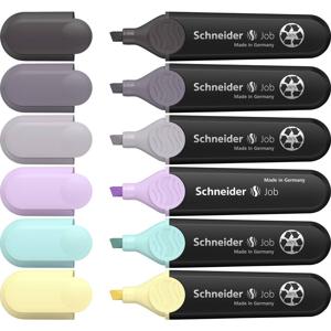 Schneider Schreibgeräte Textmarker Textmarker Job Pastell (grau) Karton-Etui 6 Stück sortiert 115099 1 mm, 5 mm 6 stuk(s)