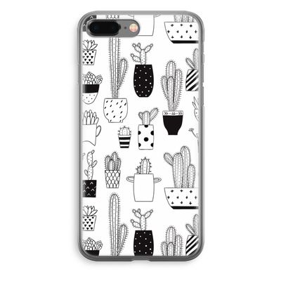 Cactusmotief: iPhone 8 Plus Transparant Hoesje