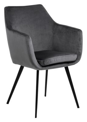 Bendt Eetkamerstoel 'Rikke' Velvet, kleur Donkergrijs Bendt Eetkamerstoel 'Rikke' Velvet, kleur Donkergrijs