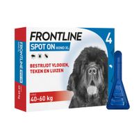 Frontline Spot On 4 Hond Xlarge - Anti vlooien en tekenmiddel - 4 pip