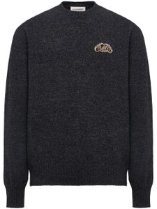 Alexander McQueen pull à logo Seal appliqué - Gris