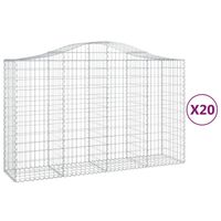 The Living Store Gabion Schanskorf 200x50x120/140 - Geluidsisolerende tuinbarrière - Stabiele constructie - Breed - thumbnail