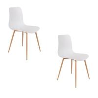 Housecraft Living Leon Eetkamerstoelen Wit - Set van 2