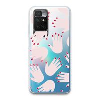 Hands pink: Xiaomi Redmi 10 Transparant Hoesje