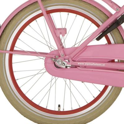 Alpina achterwiel 22 remnaaf j19sg rood zink spk