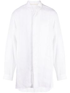 Forme D'expression chemise en lin à col italien - Blanc