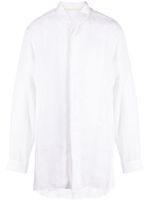 Forme D'expression chemise en lin à col italien - Blanc