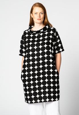 Yoek Tuniek met kraag CIRCLE | Zwart | Maat 46/48