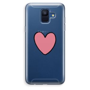 Hartje: Samsung Galaxy A6 (2018) Transparant Hoesje