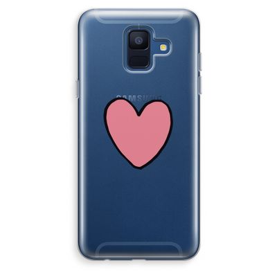 Hartje: Samsung Galaxy A6 (2018) Transparant Hoesje