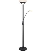 LED Vloerlamp - Trion Orsan - 31W - Warm Wit 3000K - Dimbaar - Rond - Mat Zwart - Aluminium - thumbnail