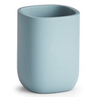 Badkamer beker blauw van polyresin 10 cm   -