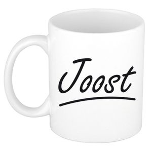 Naam cadeau mok / beker Joost met sierlijke letters 300 ml