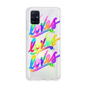 Loves: Galaxy A51 4G Transparant Hoesje