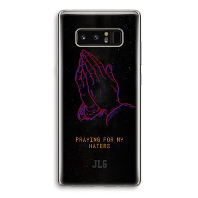 Praying For My Haters: Samsung Galaxy Note 8 Transparant Hoesje