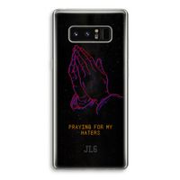 Praying For My Haters: Samsung Galaxy Note 8 Transparant Hoesje