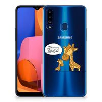 Samsung Galaxy A20s Telefoonhoesje met Naam Giraffe
