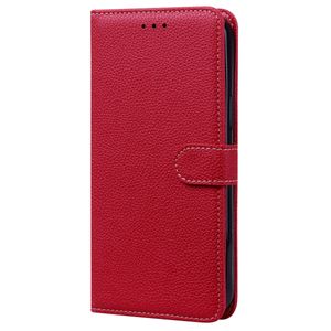 Xiaomi Redmi Note 9T 5G hoesje - Bookcase - Koord - Pasjeshouder - Portemonnee - Camerabescherming - Kunstleer - Rood