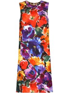 Dolce & Gabbana abstract floral-print midi dress - Violet