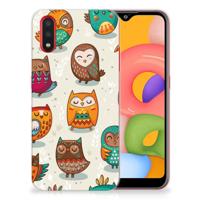 Samsung Galaxy A01 | TPU Hoesje | Vrolijke Uilen