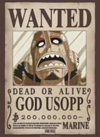 Poster One Piece - Wanted God Usopp 38x52cm