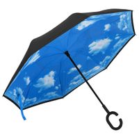 VidaXL Paraplu c-handgreep 108 cm zwart VidaXL Paraplu c-handgreep 108 cm zwart