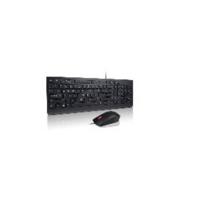 Lenovo 4X30L79892 Set met toetsenbord en muis Kabelgebonden Spatwaterdicht QWERTY, Nordic Zwart