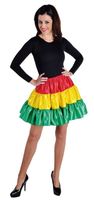 Volangen stroken rok rood,geel,groen