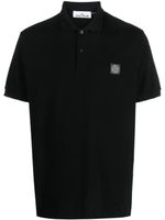 Stone Island polo à patch Compass - Noir