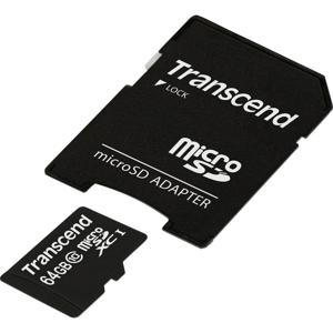 Transcend Premium microSDXC-kaart Industrial 64 GB Class 10, UHS-I Incl. SD-adapter