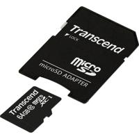 Transcend Premium microSDXC-kaart Industrial 64 GB Class 10, UHS-I Incl. SD-adapter - thumbnail