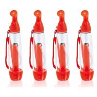 Waterverstuiver - 4x stuks - rood - 70 ml - verkoelende hand waternevelaar - nevelspray - waterspray Waterverstuiver - 4x stuks - rood - 70 ml - verkoelende hand waternevelaar - nevelspray - waterspray