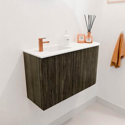 Toiletmeubel Mondiaz Joya | 71.6 cm | Meubelkleur Shadow | Faye wastafel Talc Links | 1 kraangat Toiletmeubel Mondiaz Joya | 71.6 cm | Meubelkleur Shadow | Faye wastafel Talc Links | 1 kraangat